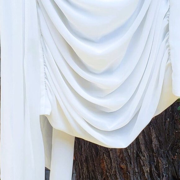 Chiffon Superdown Alivia white strapless dress - Picture 7 of 13